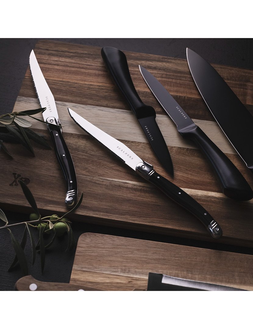 Conjunto 4 facas ergonômicas em aço inoxidável