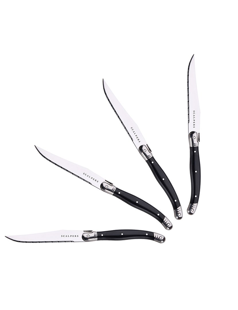 Conjunto 4 facas ergonômicas em aço inoxidável