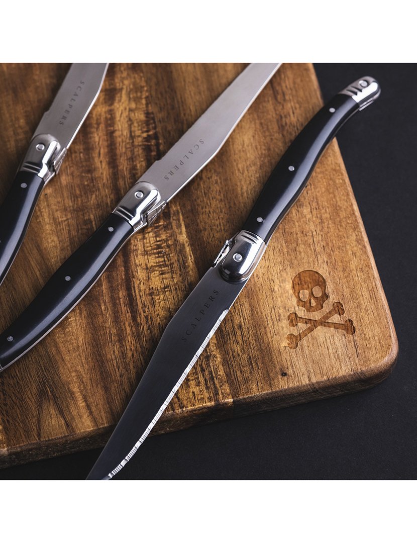 Conjunto 4 facas ergonômicas em aço inoxidável