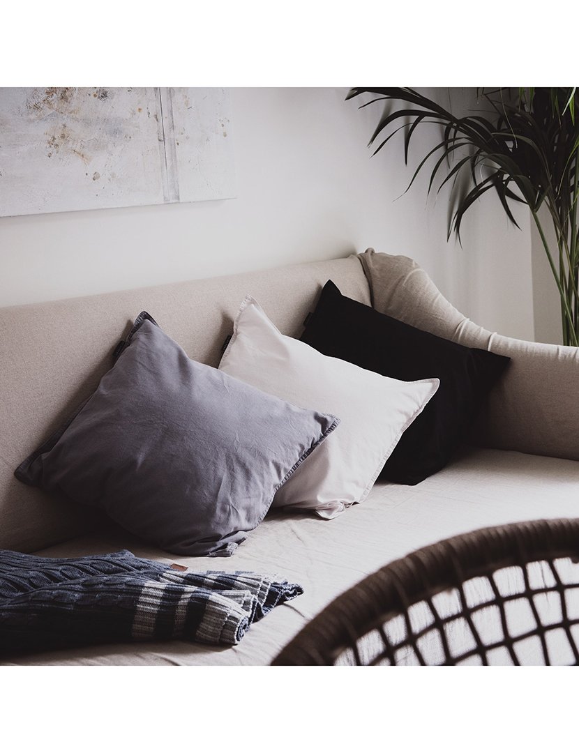 Almofada 45x45cm 100% Algodão em Preto