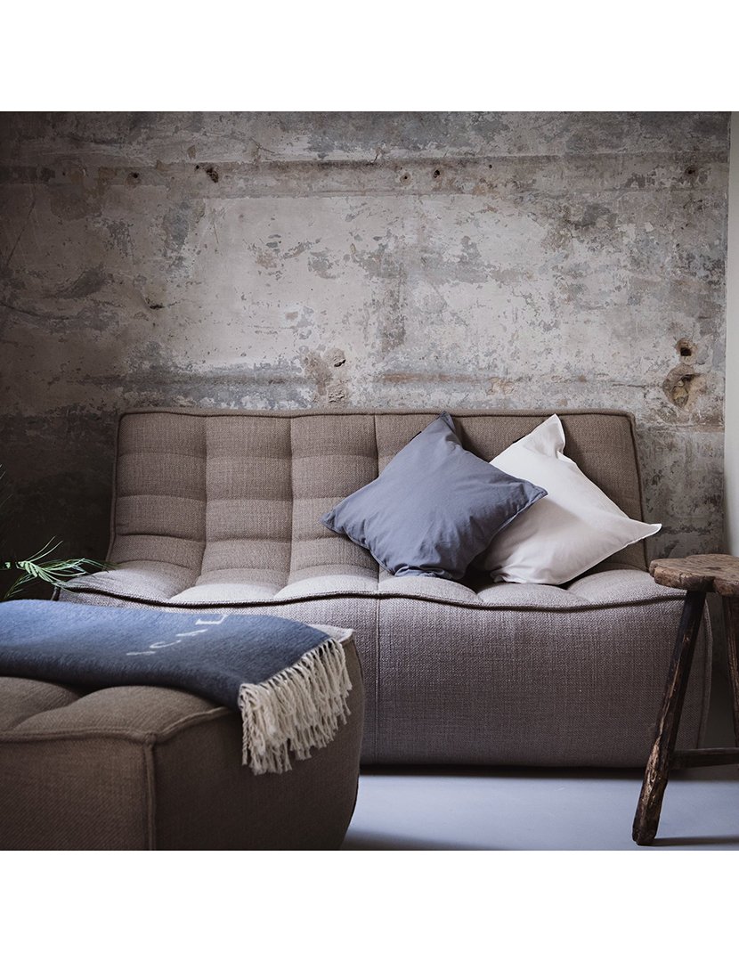 Almofada 45x45cm 100% Algodão em Cinzento Claro