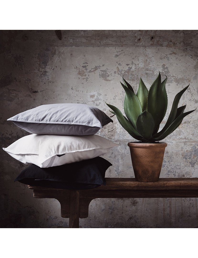 Almofada 45x45cm 100% Algodão em Cinzento Claro