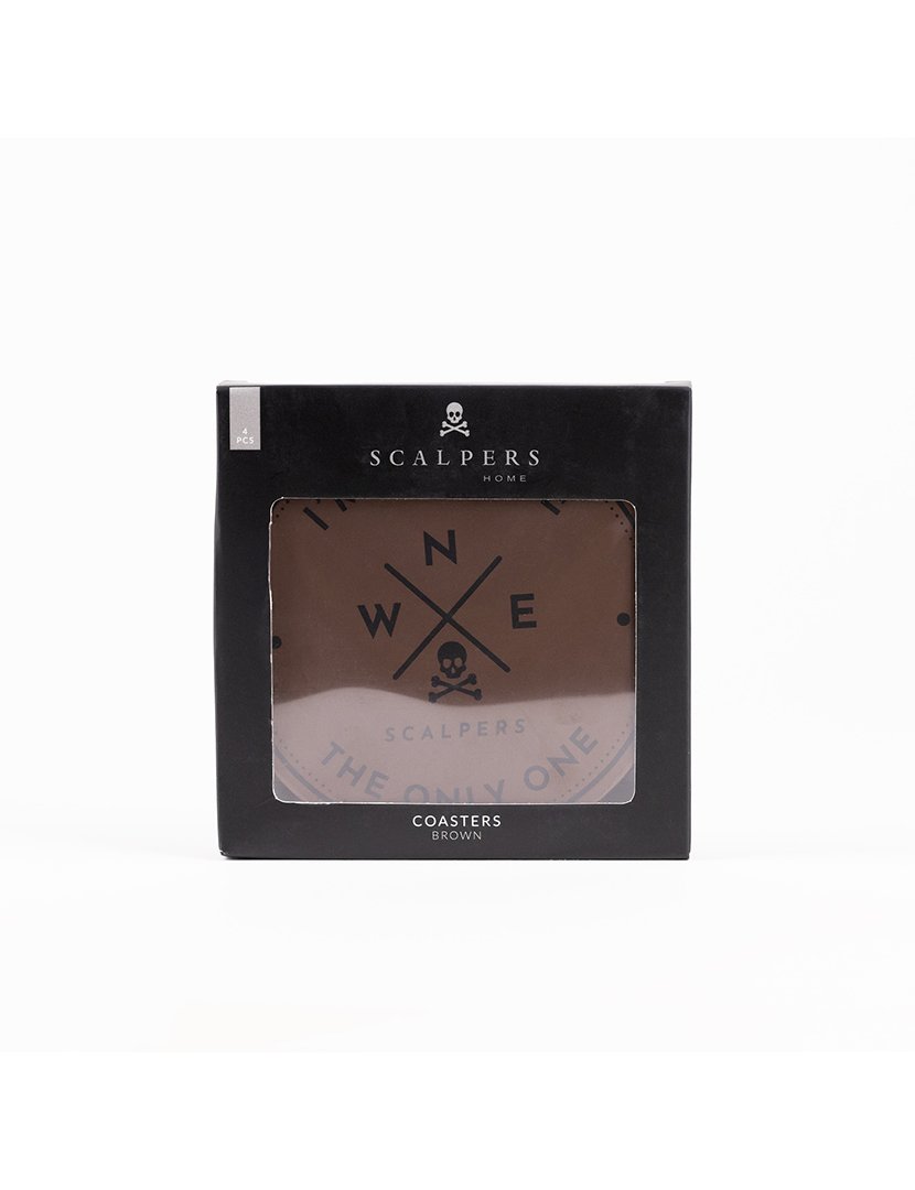 Conjunto 4 bases para copos Castanho ø11cm 