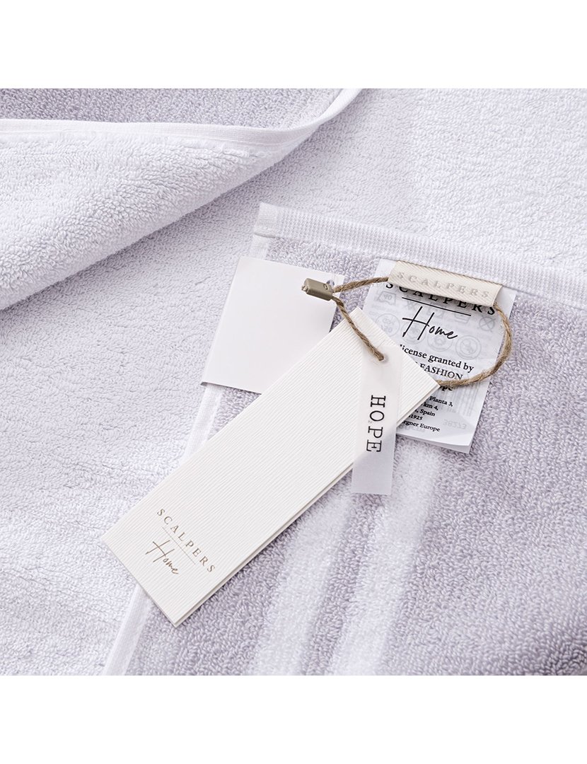 Tapete de Banho Listrado em Algodão 50x80cm Branco