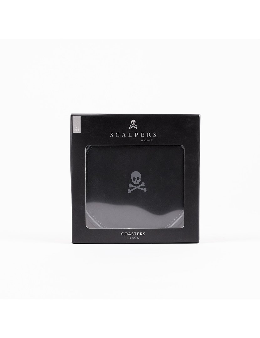 Conjunto 4 bases para copos Preto ø11cm 