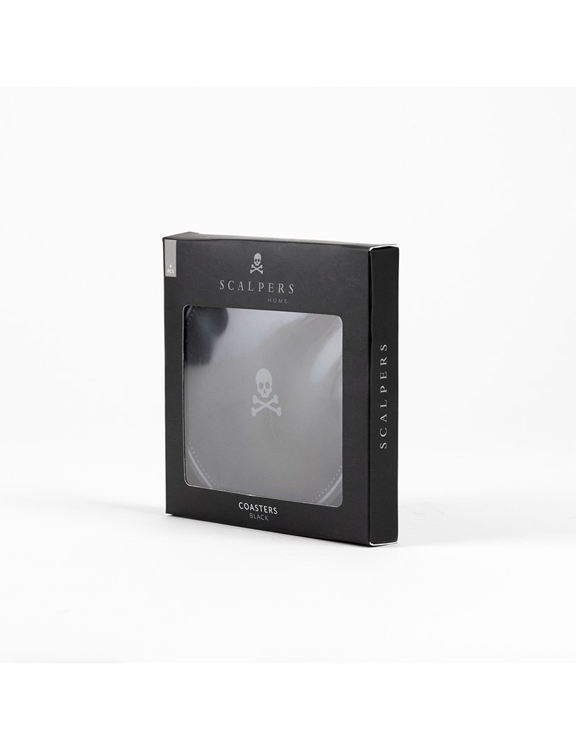 Conjunto 4 bases para copos Preto ø11cm 