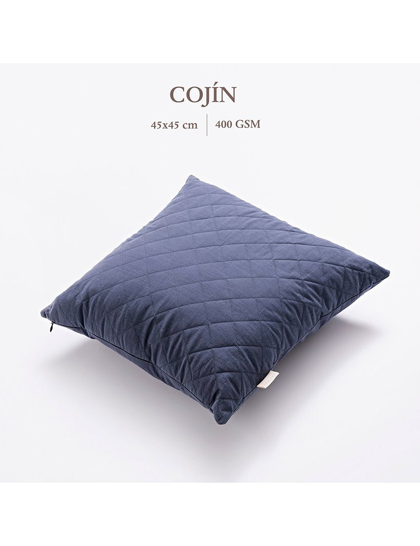 Almofada 45x45cm 100% Algodão Azul