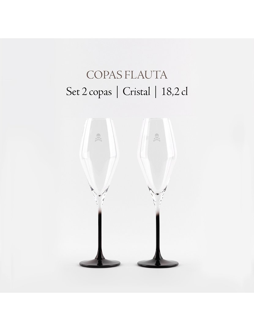 Conjunto 2 taças de Cristal em formato de caveira 182ml