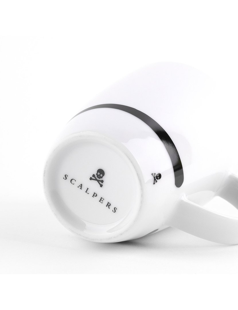 Conjunto 4 canecas em formato de caveira 330ml Branco