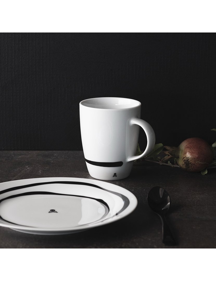 Conjunto 4 canecas em formato de caveira 330ml Branco