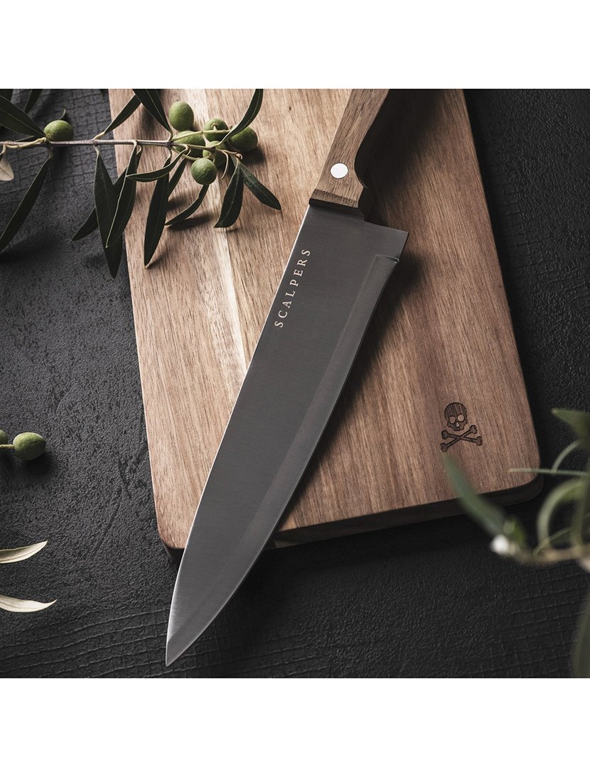 Conjunto de facas + tábua de madeira