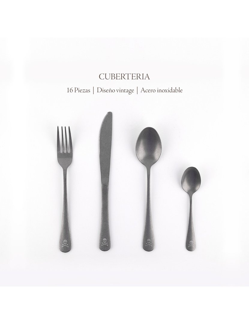 Conjunto talheres 16 peças em Aço Inoxidável