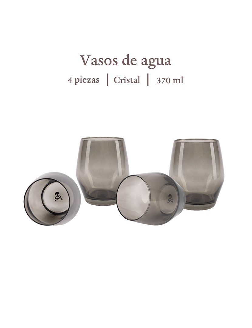 Conjunto 4 copos de vidro para água 370ml