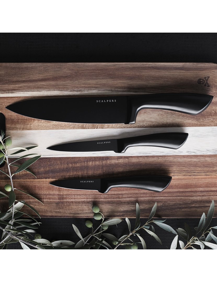 Conjunto 3 facas de carne Preto