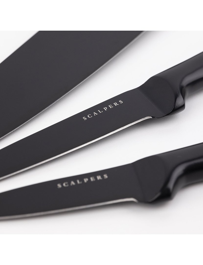 Conjunto 3 facas de carne Preto