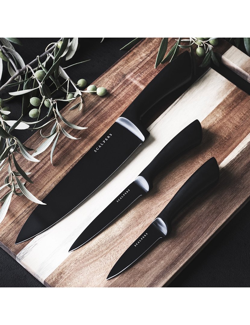 Conjunto 3 facas de carne Preto