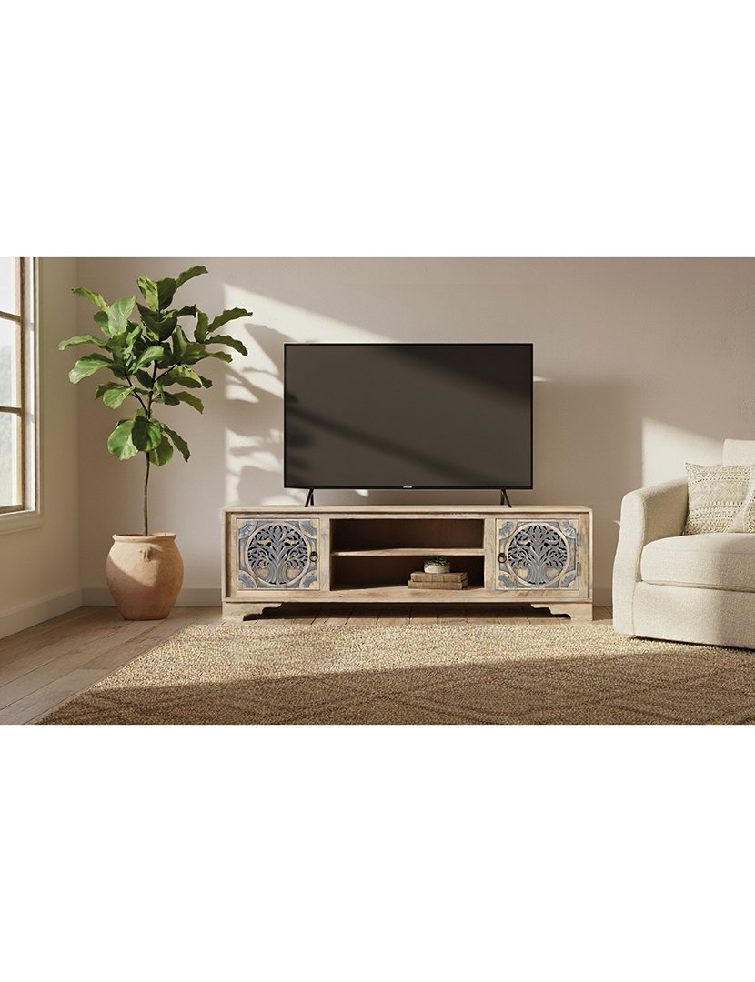 Móvel de TV - Audio 2179 Castanho e Azul