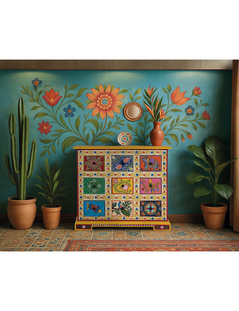 Cómoda 2263 Amarelo - Multicolorido