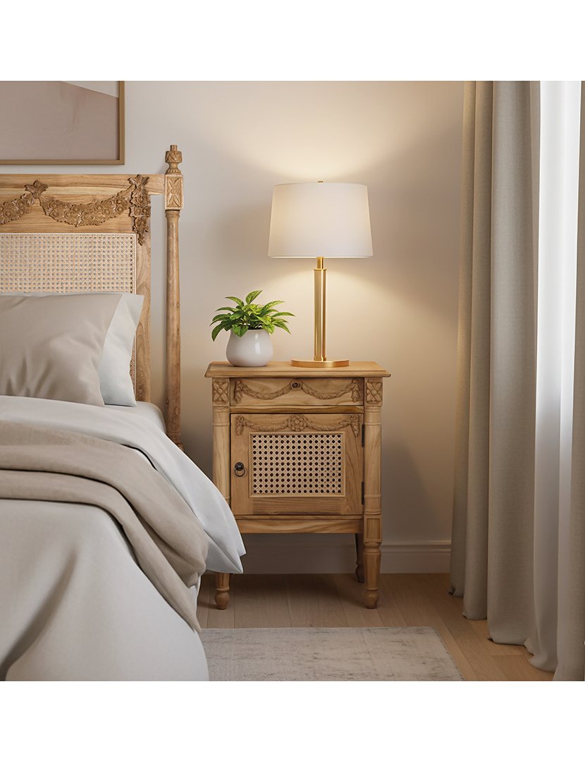 Mesa de Cabeceira 2316 Castanho (Acabamento Rústico)