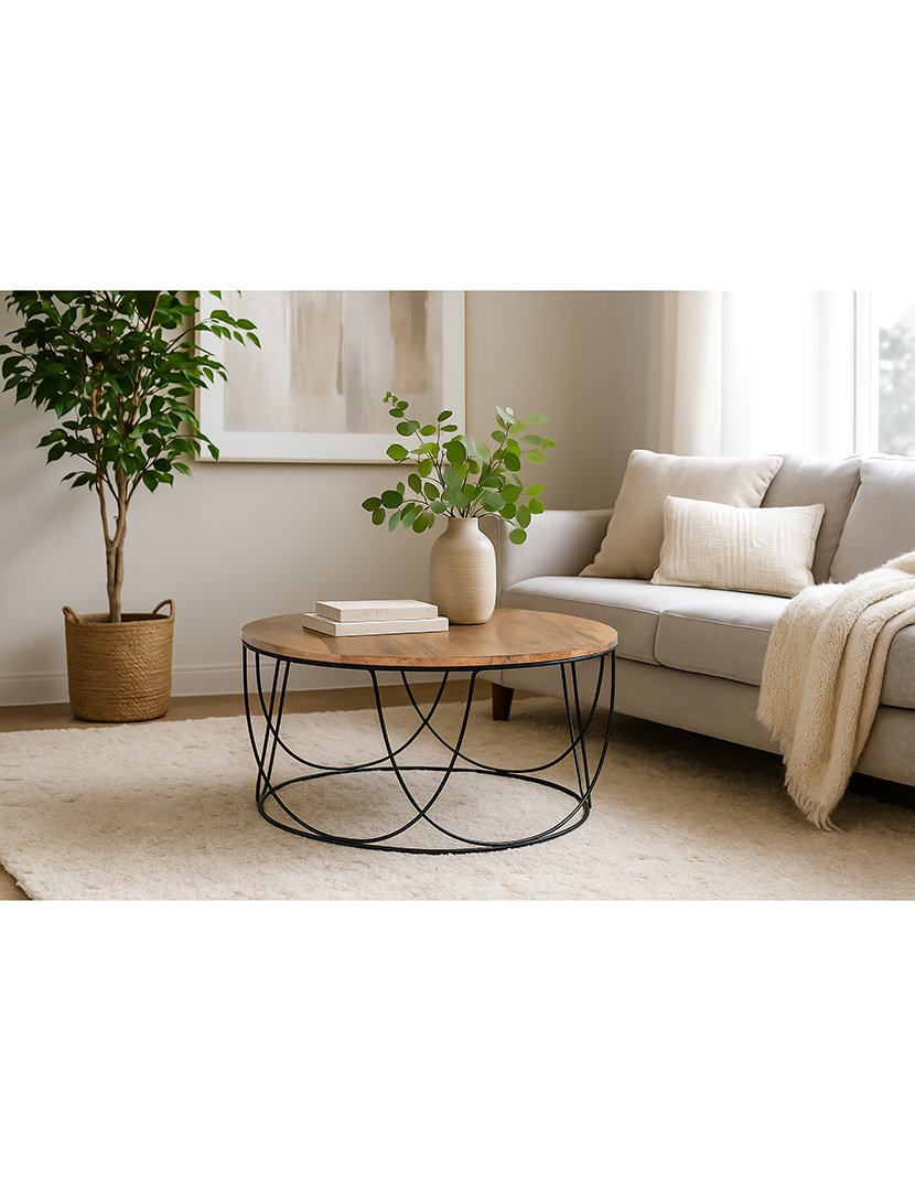 Mesa de Centro 6036 Castanho e Preto