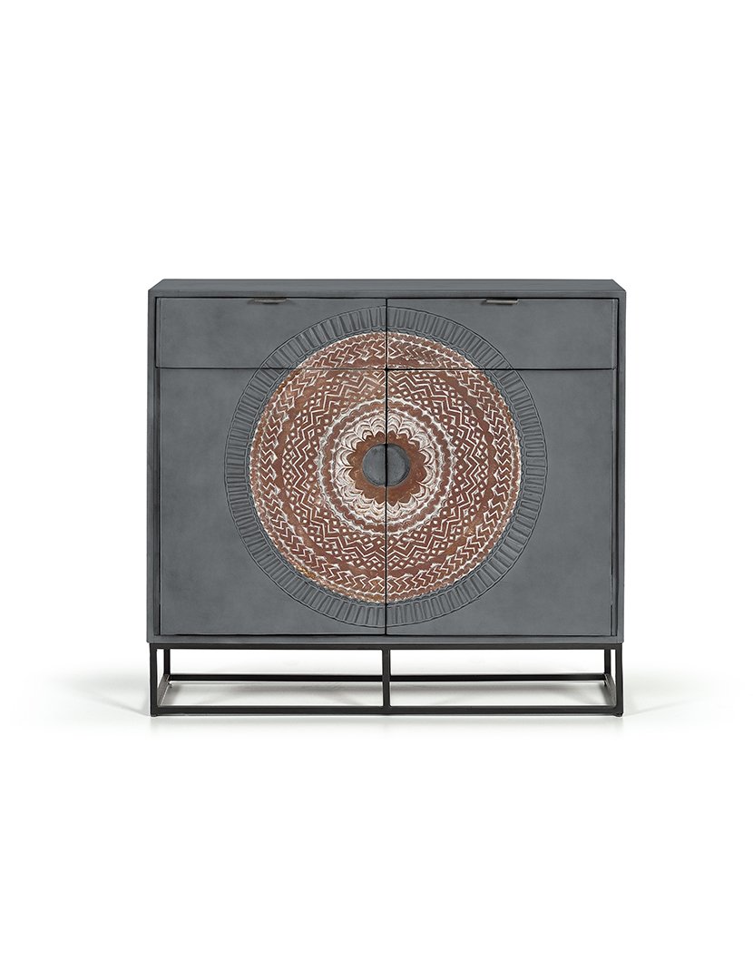 Cómoda 6990 Cinzento e Castanho