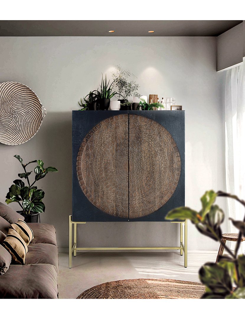 Vitrina 1382 Madeira Nogal Escuro