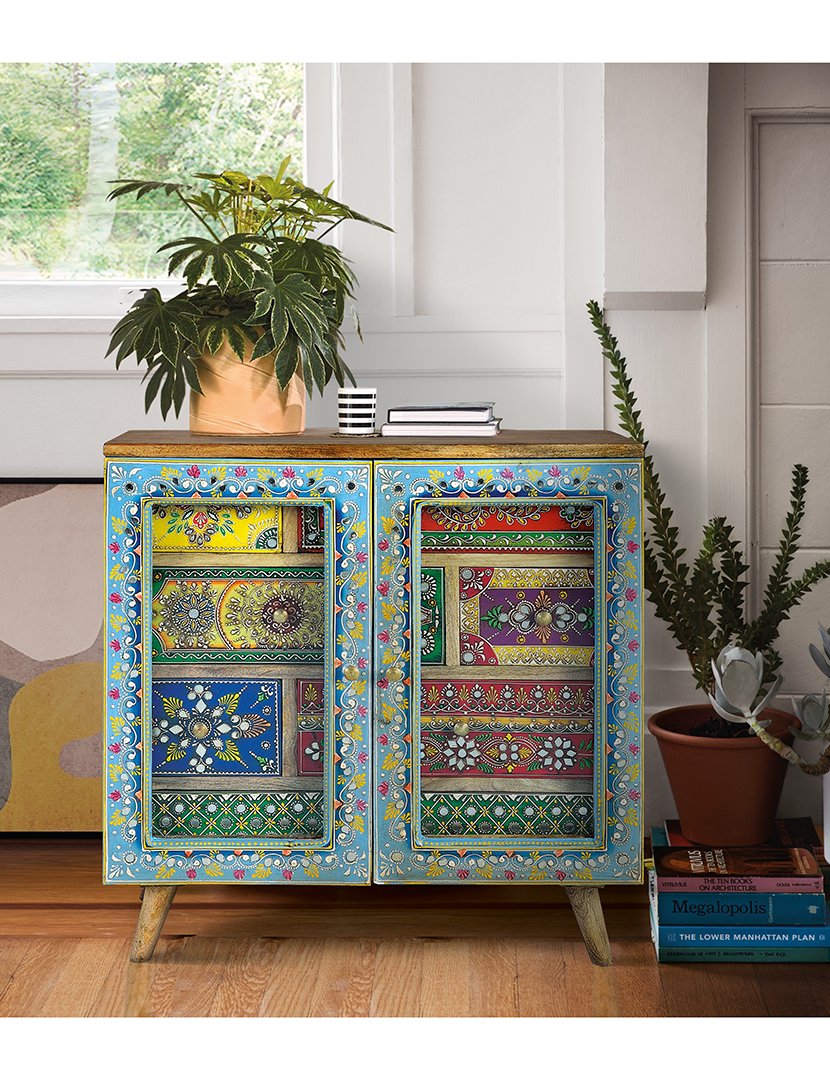 Cómoda 1398 Castanho e Multicolorido