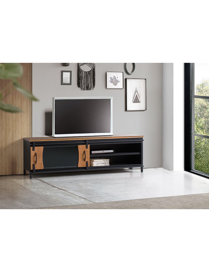 Móvel de TV - Audio 1422 Preto e Castanho