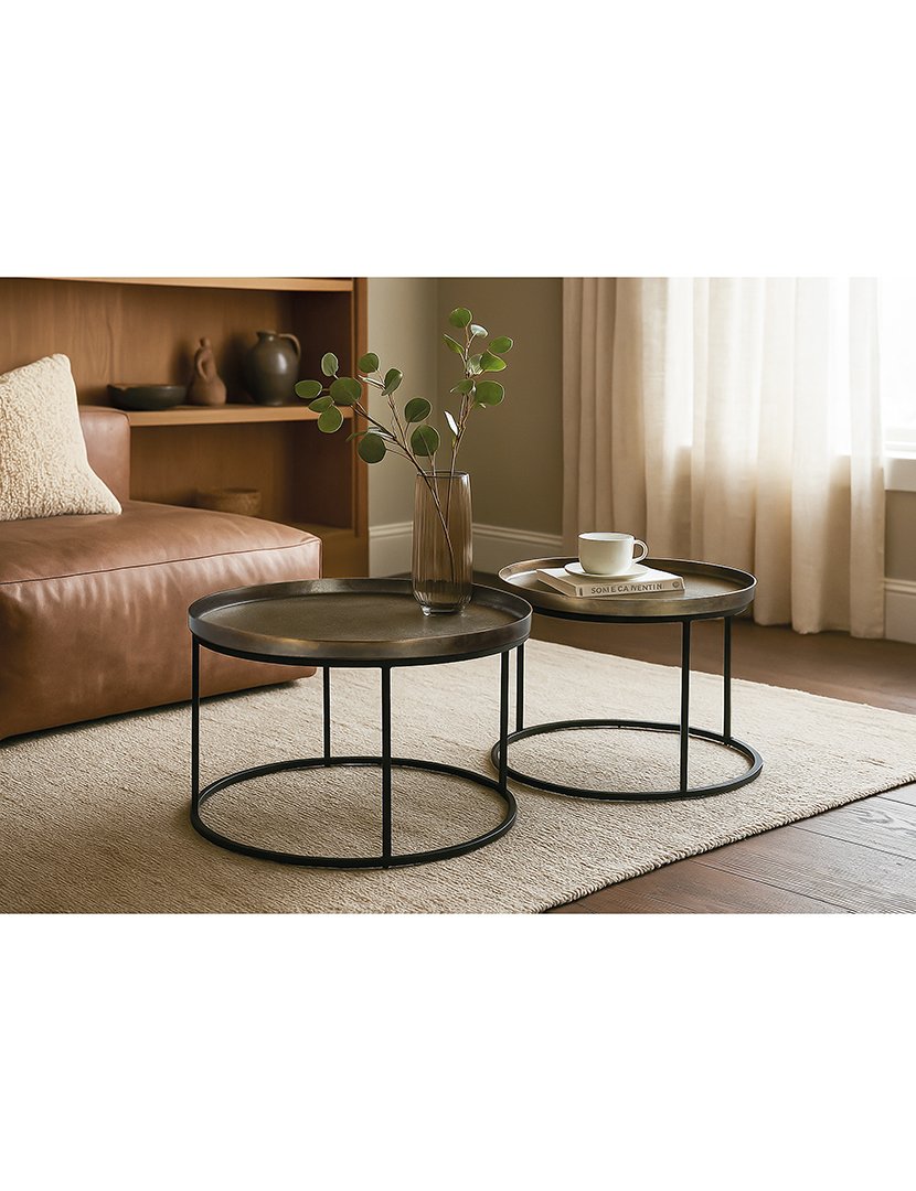 Mesa de Centro 1565 Preto e Bronze