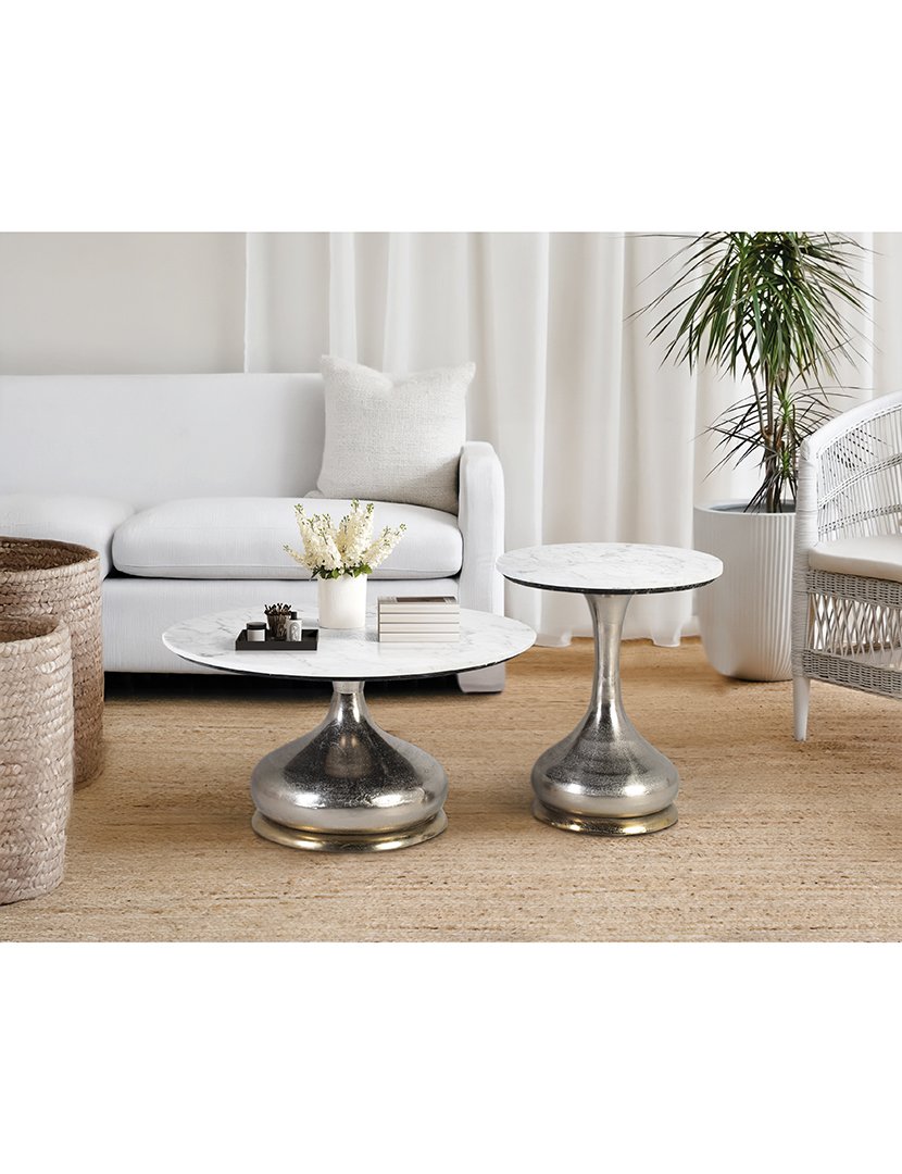 Mesa 1865 Cinzento e Prateado