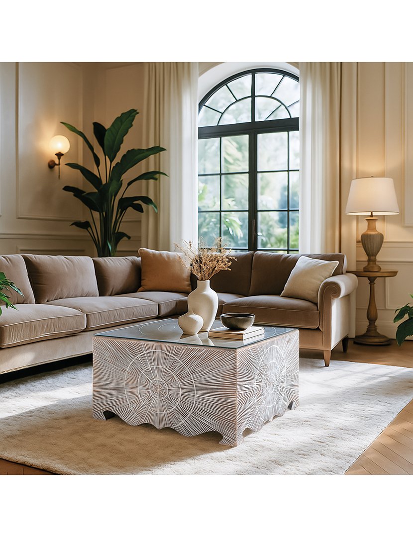 Mesa 1957 Castanho e Branco