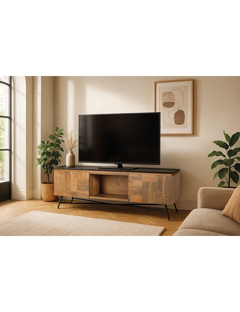 Móvel de TV - Audio 1967 Castanho e Preto