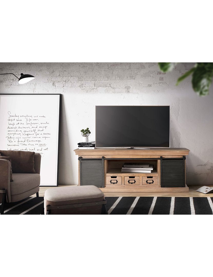 Móvel de TV - Audio 6090 Castanho e Cinzento