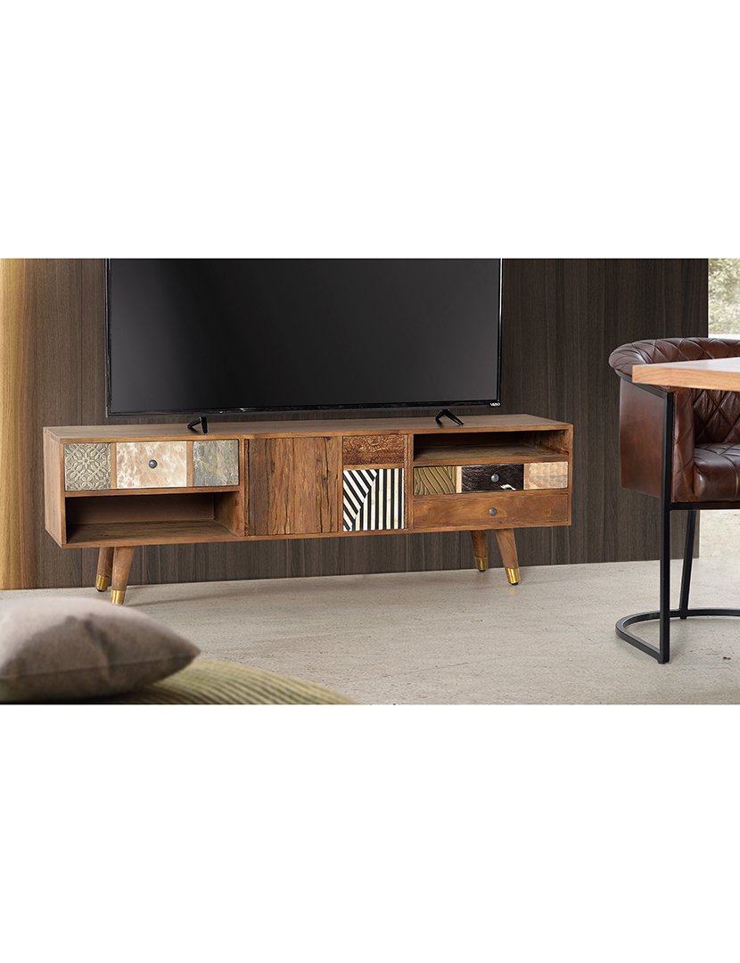Móvel de TV - Audio 6129 Madeira Nogal Claro