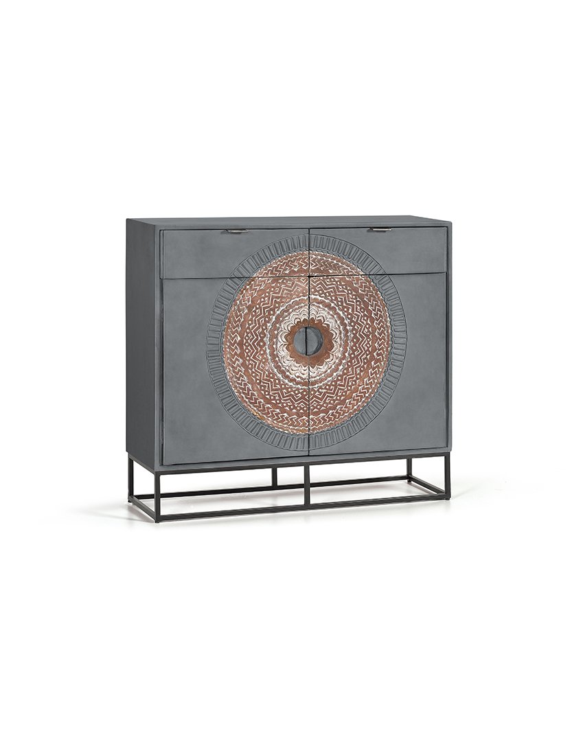 Cómoda 6990 Cinzento e Castanho