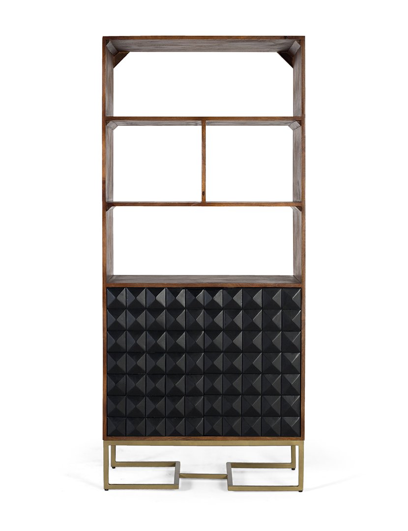 Estante Livraria 1971 Castanho e Preto