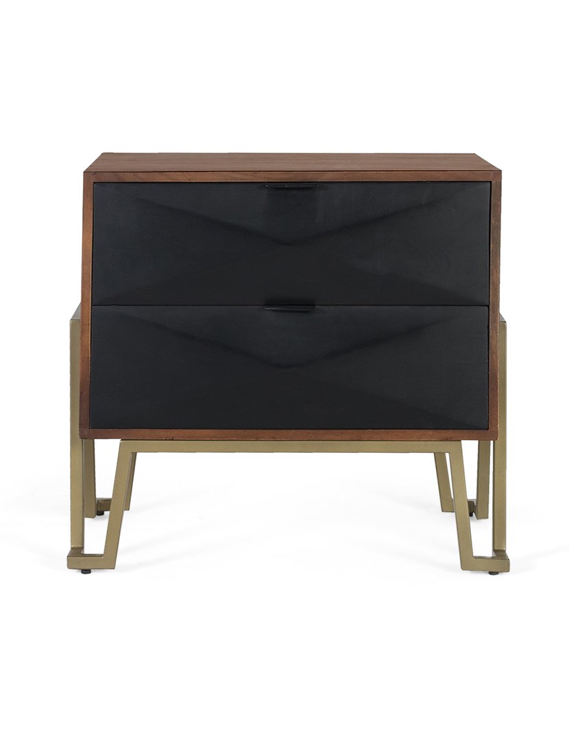 Mesa de Cabeceira 1980 Castanho e Preto