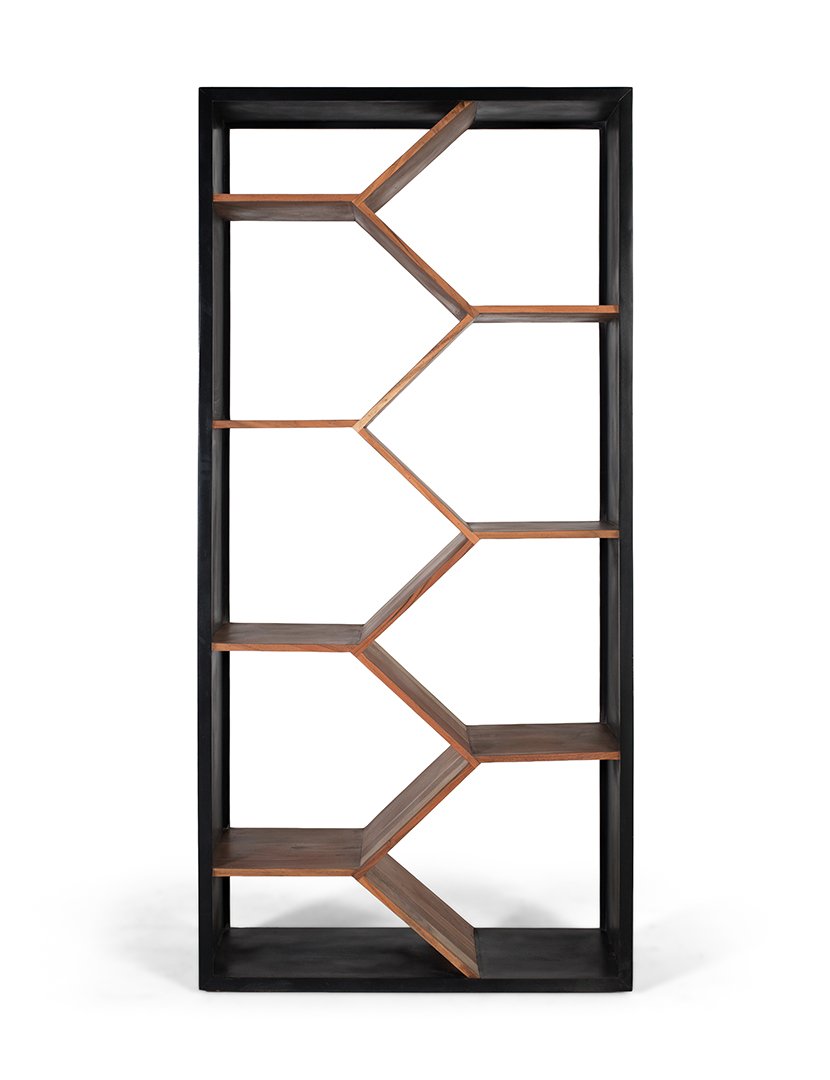 Estante Livraria 2234 Madeira Nogal e Castanho