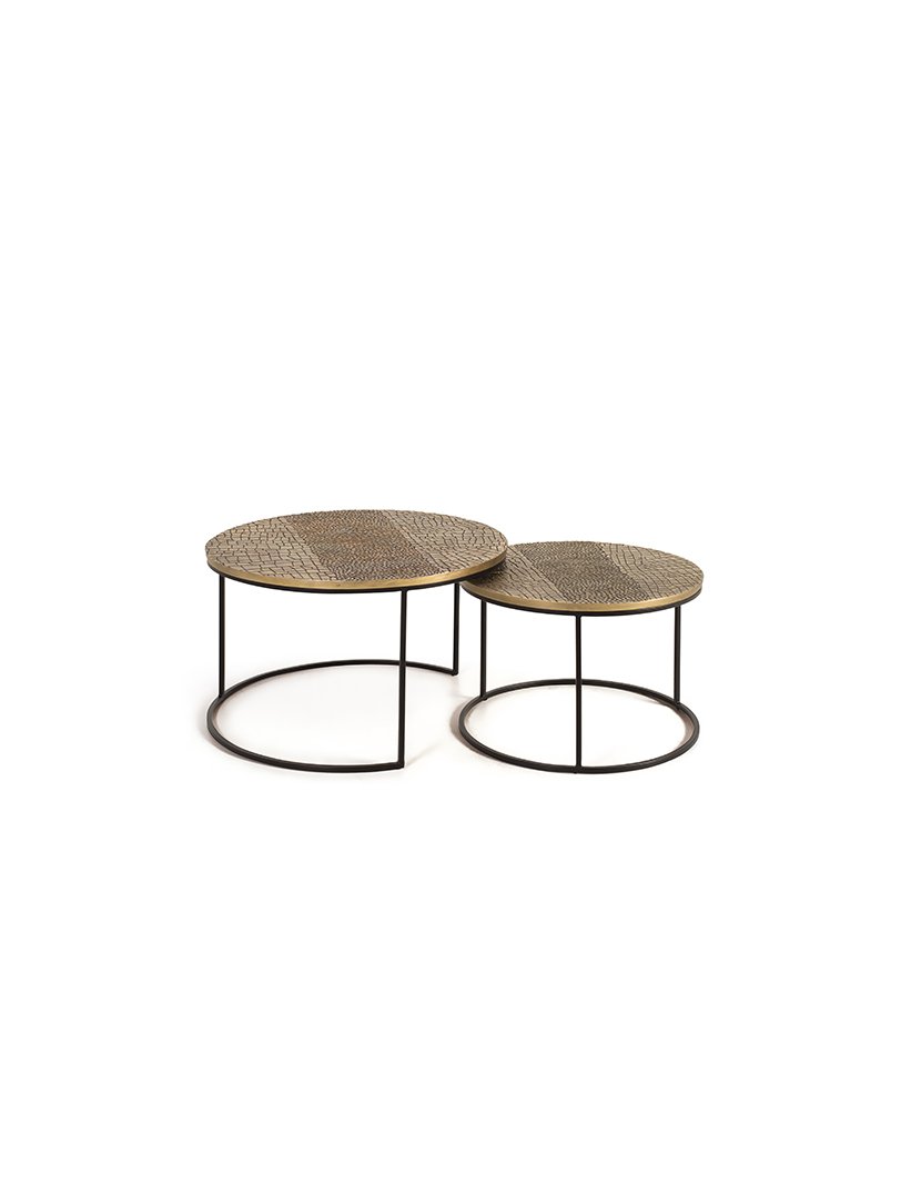 Mesa de Centro 1442 Preto e Bronze