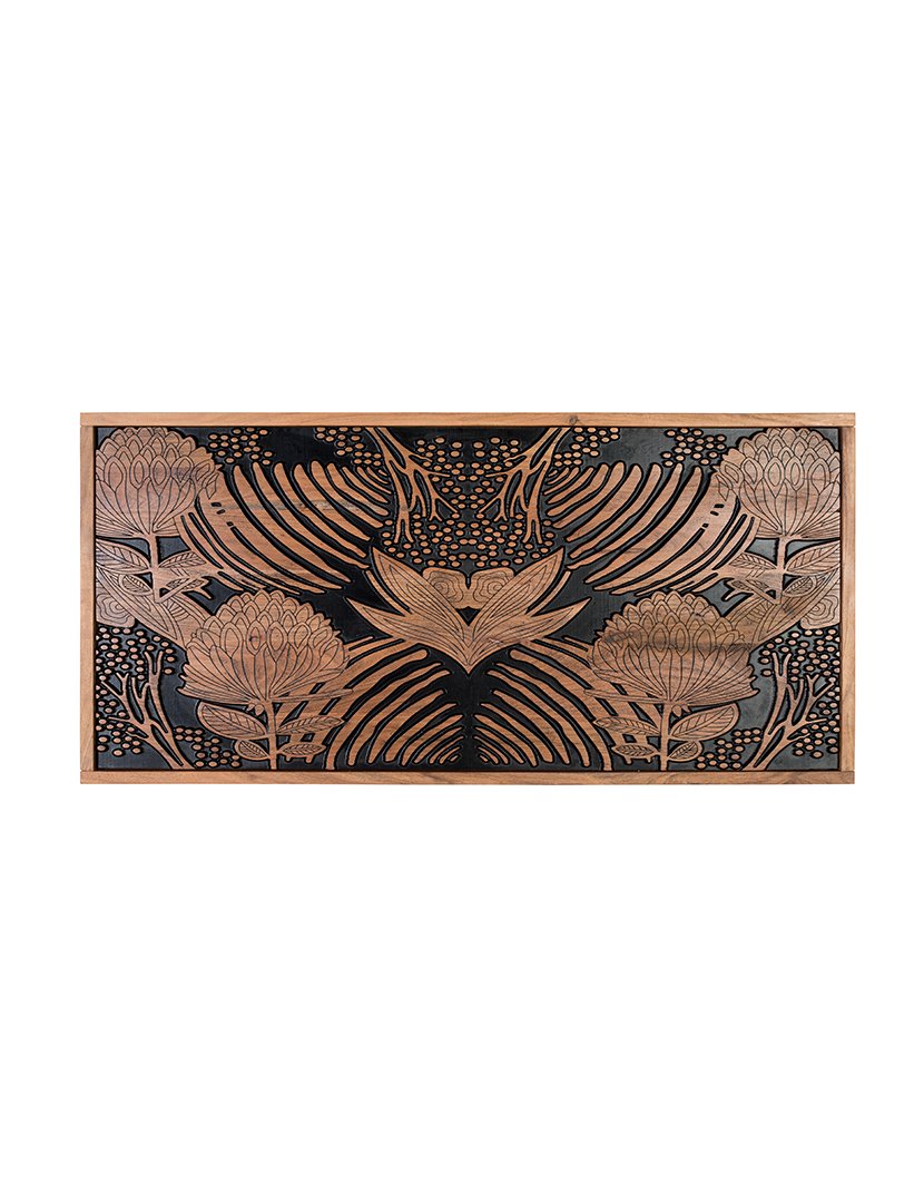 Cabeceira de Cama 1508 Castanho e Preto