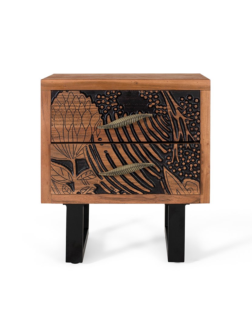 Mesa de Cabeceira 1509 Castanho e Preto