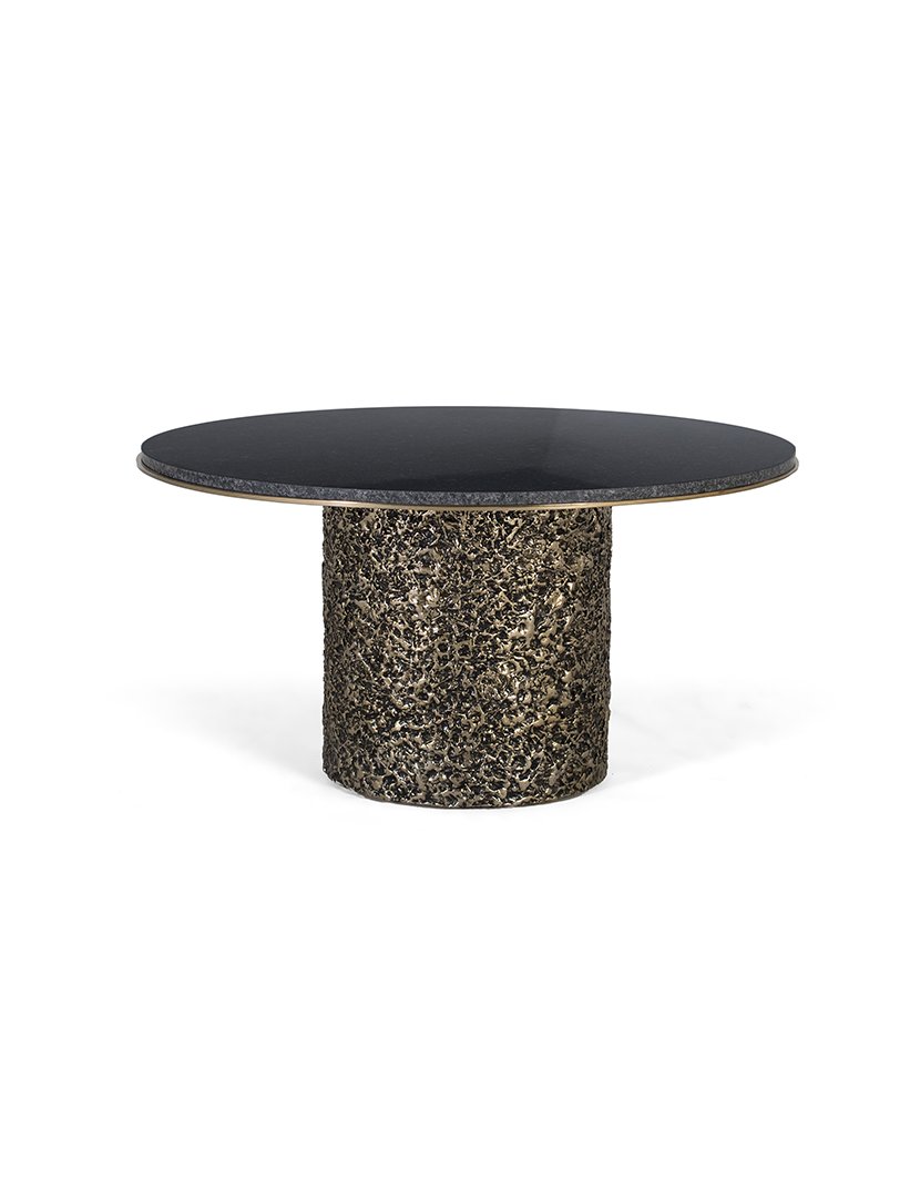 Mesa 1634 Cinzento e Dourado