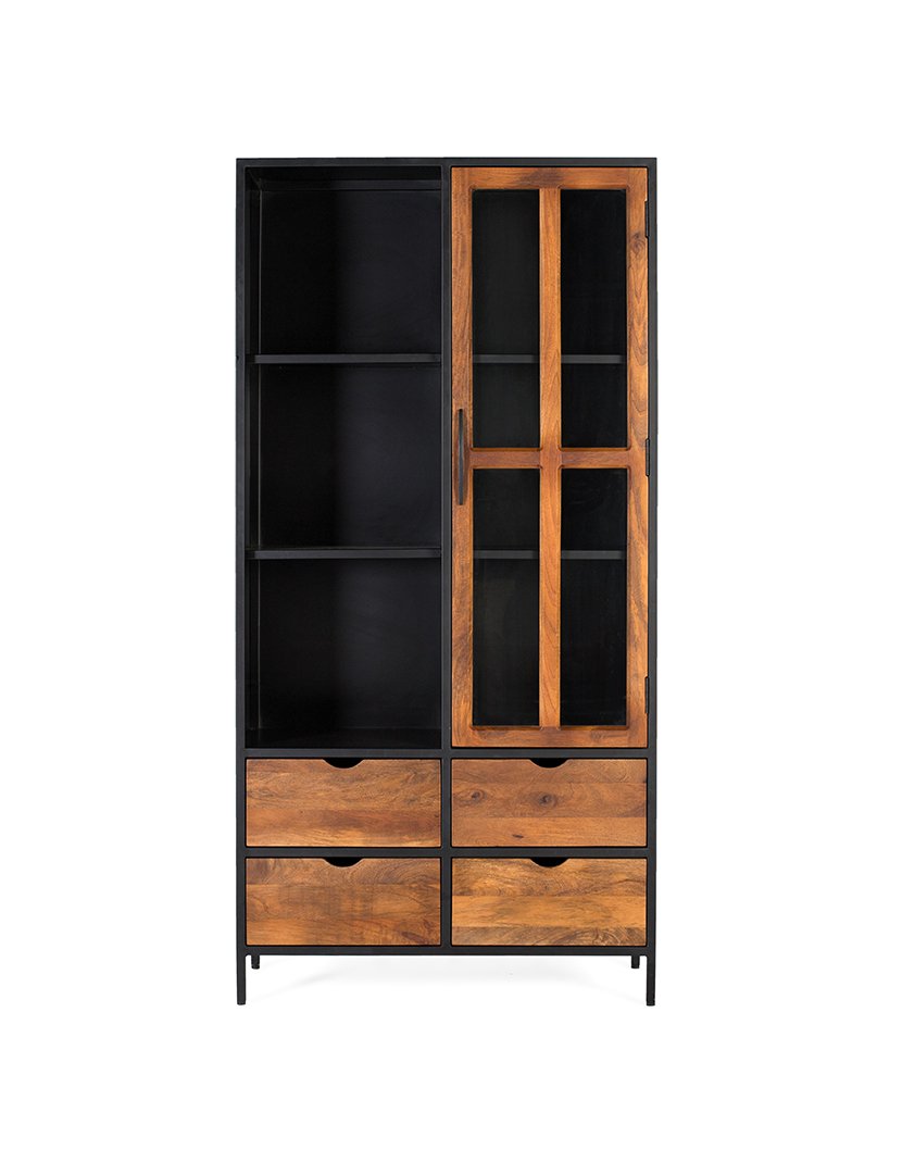 Vitrina 1809 Nogueira e Preto