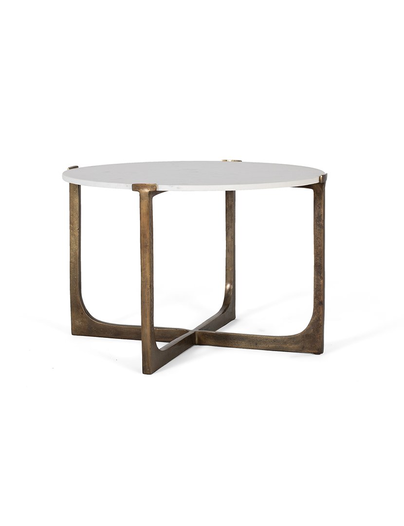 Mesa 1816 Dourado e Branco