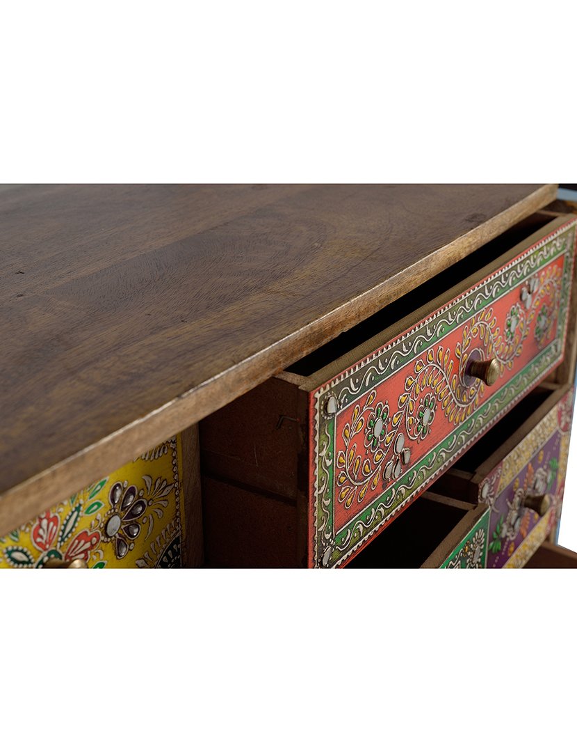 Cómoda 1398 Castanho e Multicolorido