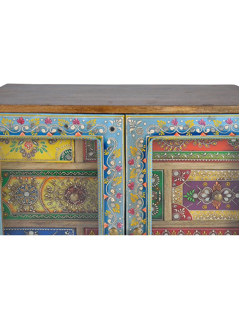 Cómoda 1398 Castanho e Multicolorido