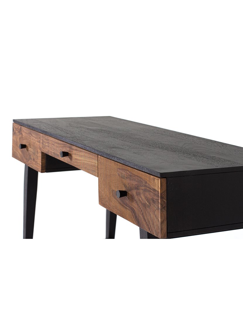 Mesa de Escritório 1476 Preto e Castanho