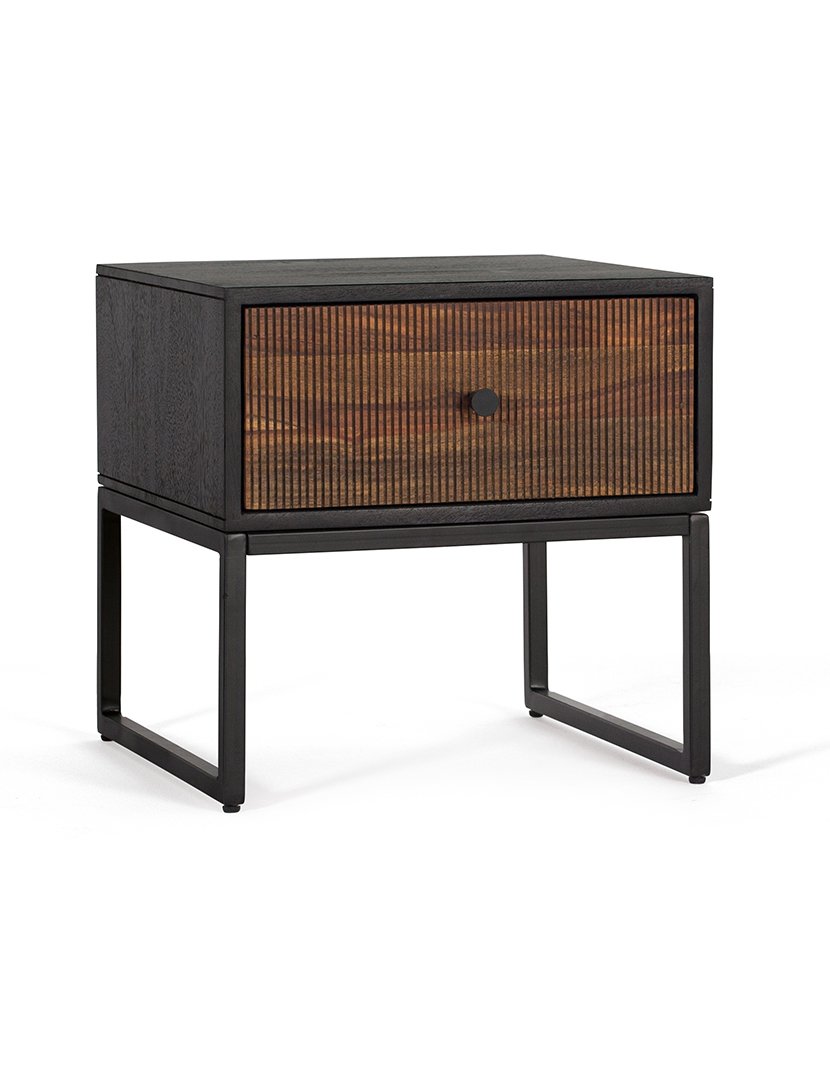 Mesa de Cabeceira 1477 Preto e Castanho