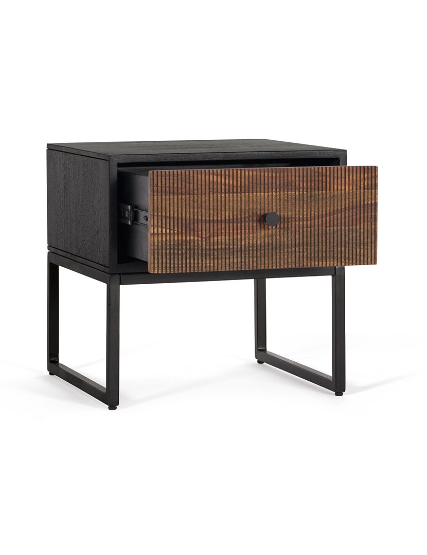 Mesa de Cabeceira 1477 Preto e Castanho