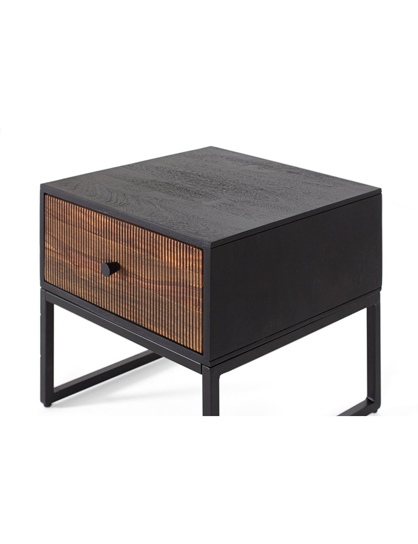 Mesa de Cabeceira 1477 Preto e Castanho